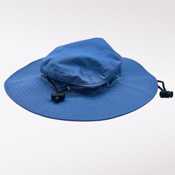 Panama Jack Blue Wide Brim Sun Hat Outdoor Boonie Hat with Chin Strap - Picture 2 of 8